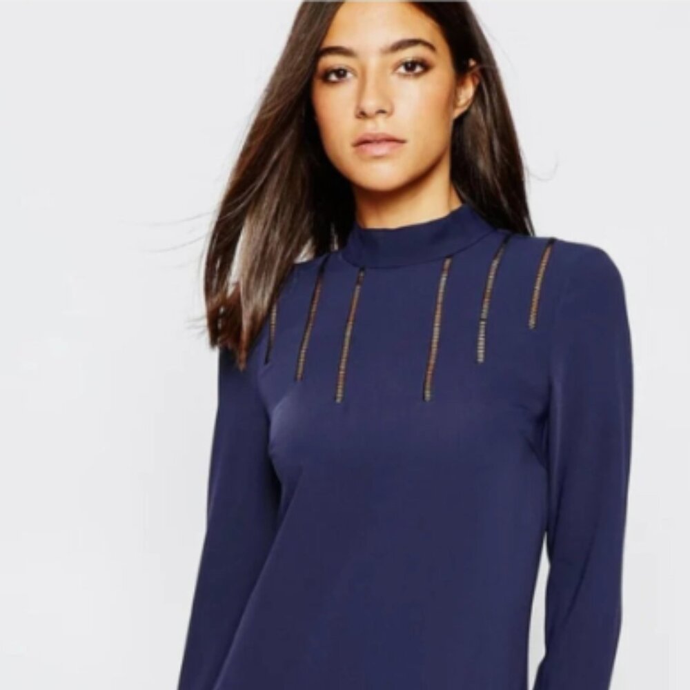 Elegant Navy Blue Dress